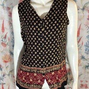 Vintage Byer California Black and Red Floral Tank Top
